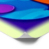 Poster Tourbillon Psychédélique Abstrait Coloré (Coin)