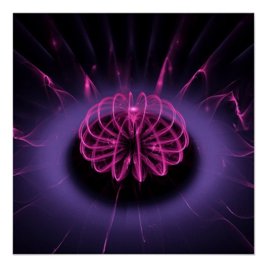 Poster Tourbillon Violet art moderne (Devant)