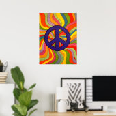 Poster tourbillonnant pour la paix (Bureau à domicile)