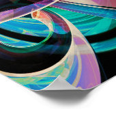 Poster Tourbillons Abstraits Colorés (Coin)