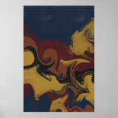 Poster Tourbillons Abstraits Fluides de Terre Maussade (Devant)