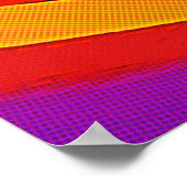 Poster Tourbillons arc-en-ciel colorés groovy (Coin)