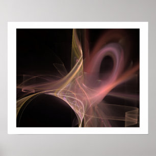 POSTER TOURBILLONS EN ROSE VIOLET ANTIQUE DOUX