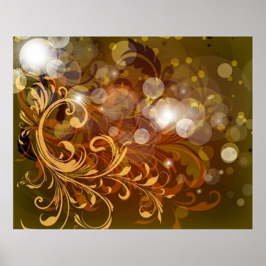Poster Tourbillons et lumières automnaux Imprimer (Devant)