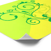 Poster Tourbillons numériques Lime de citron Lime de fleu (Coin)