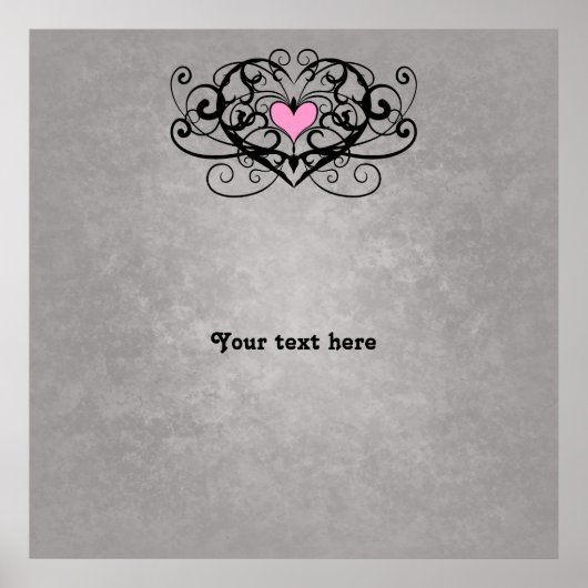 Poster Tourbillons romatiques et mariage de coeur (Devant)