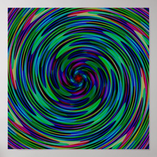 Poster Tourbillons Sombres Psychedéliques (Devant)