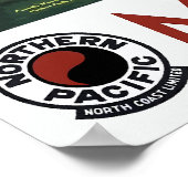 Poster Tourisme vintage du Montana en train (Coin)