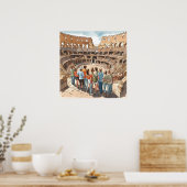 Poster Touristes au Colisée de Rome (Cuisine)