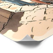 Poster Touristes au Colisée de Rome (Coin)