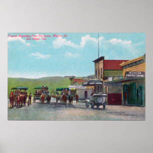 Poster Touristes partant pour la scène de Tijuana