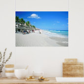 Poster Touristes Sur La Plage De Cancun (Cuisine)
