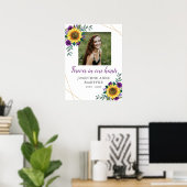 Poster Tourjours Dans Nos Coeurs Tournesol Pourpre Funéra (Bureau à domicile)