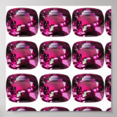 Poster Tourmaline Gemstone rose (Devant)