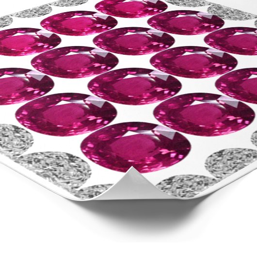 Poster Tourmaline rose diamant (Coin)