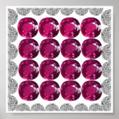 Poster Tourmaline rose diamant (Devant)