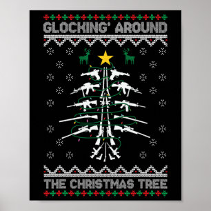 Poster Tournant autour du sapin de Noël Pull de Noël laid