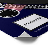 Poster Tourne-disque 24" x 18" (personnalisable) (Coin)