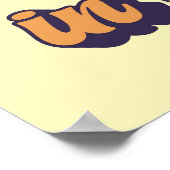 Poster Tourne-disque avec un texte lié à l'amour. (Coin)