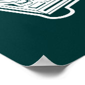 Poster Tourne-disque de la vieille école (Coin)