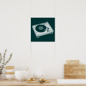 Poster Tourne-disque de la vieille école (Cuisine)