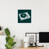 Poster Tourne-disque de la vieille école (Bureau à domicile)