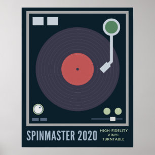 Poster Tourne-disque de vinyle haute fidélité SpinMaster