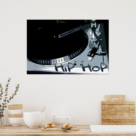 Poster Tourne-disque Hip-Hop (Cuisine)
