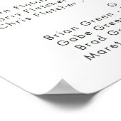 Poster Tournée de pays audacieux | Siège Alphabétique (Coin)