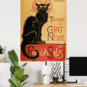Poster Tournee Du Conversation Noir (le chat noir) (Bureau à domicile)