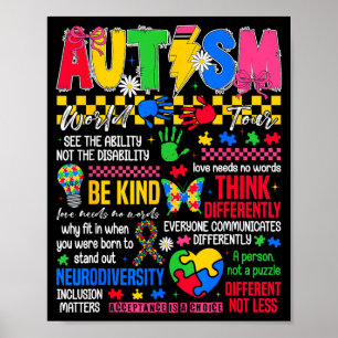 Poster Tournée mondiale de l'autisme journée de sensibili