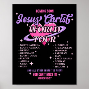 Poster Tournée mondiale Jésus Christ à venir Vous ne pouv