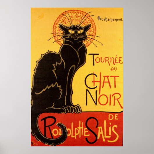 Poster Tournée vintage de Chat Noir - Chat Noir (Devant)