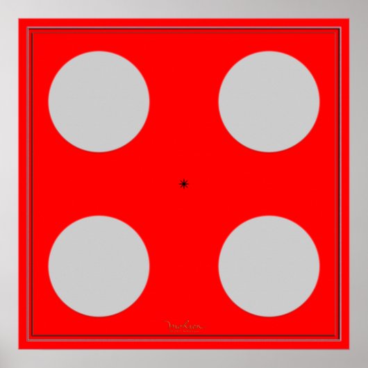 Poster Tourner l'illusion optique bleue (Devant)