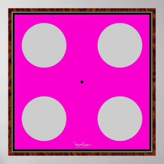 Poster Tourner l'illusion optique verte (Devant)