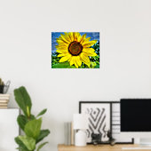 Poster tournesol (Bureau à domicile)