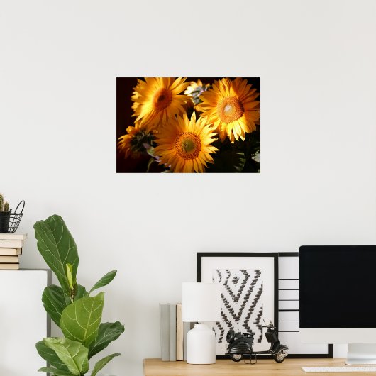 Poster Tournesol (Bureau à domicile)