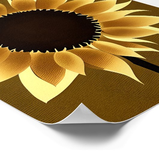 Poster Tournesol Abstrait (Coin)