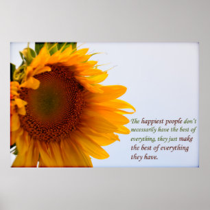 Poster Tournesol avec le message