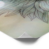 Poster Tournesol bleu (Coin)