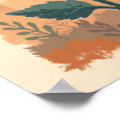 Poster Tournesol boho minimaliste (Coin)