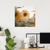Poster Tournesol Chaud Et Rêvé (Bureau à domicile)