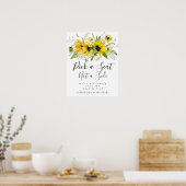Poster Tournesol Choisir Un Siège Pas Un Panneau Mariage  (Cuisine)