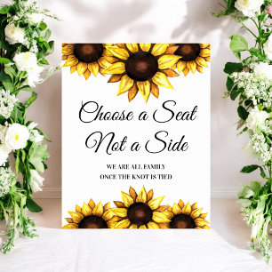 Poster Tournesol Choisissez un siège Panneau d'affichage