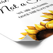 Poster Tournesol Choisissez un siège Panneau de mariage a (Coin)