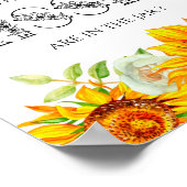 Poster Tournesol combien de baisers jeu de baby shower (Coin)