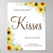 Poster Tournesol Combien de baisers Panneau de jeu pour l (Devant)