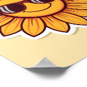 Poster Tournesol Cool avec des Lunettes de Soleil (Coin)