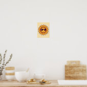 Poster Tournesol Cool avec des Lunettes de Soleil (Cuisine)
