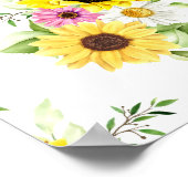 Poster Tournesol d'aquarelle 7 (Coin)